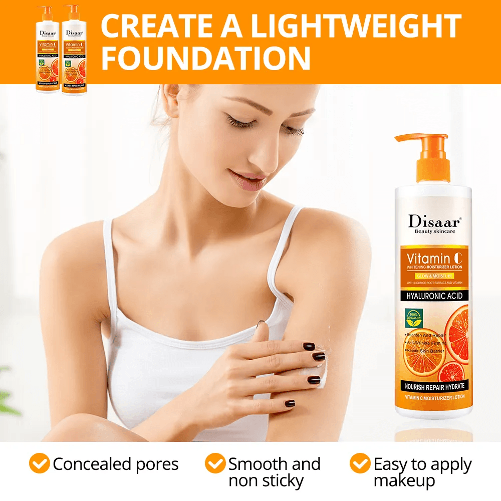 لوشن ديزار لتبييض الجسم بفيتامين سي وحمض الهيالورونيك وترطيب البشرة - 480 جرام لوشن ديزار لتبييض الجسم بفيتامين سي وحمض الهيالورونيك وترطيب البشرة - 480 جرام