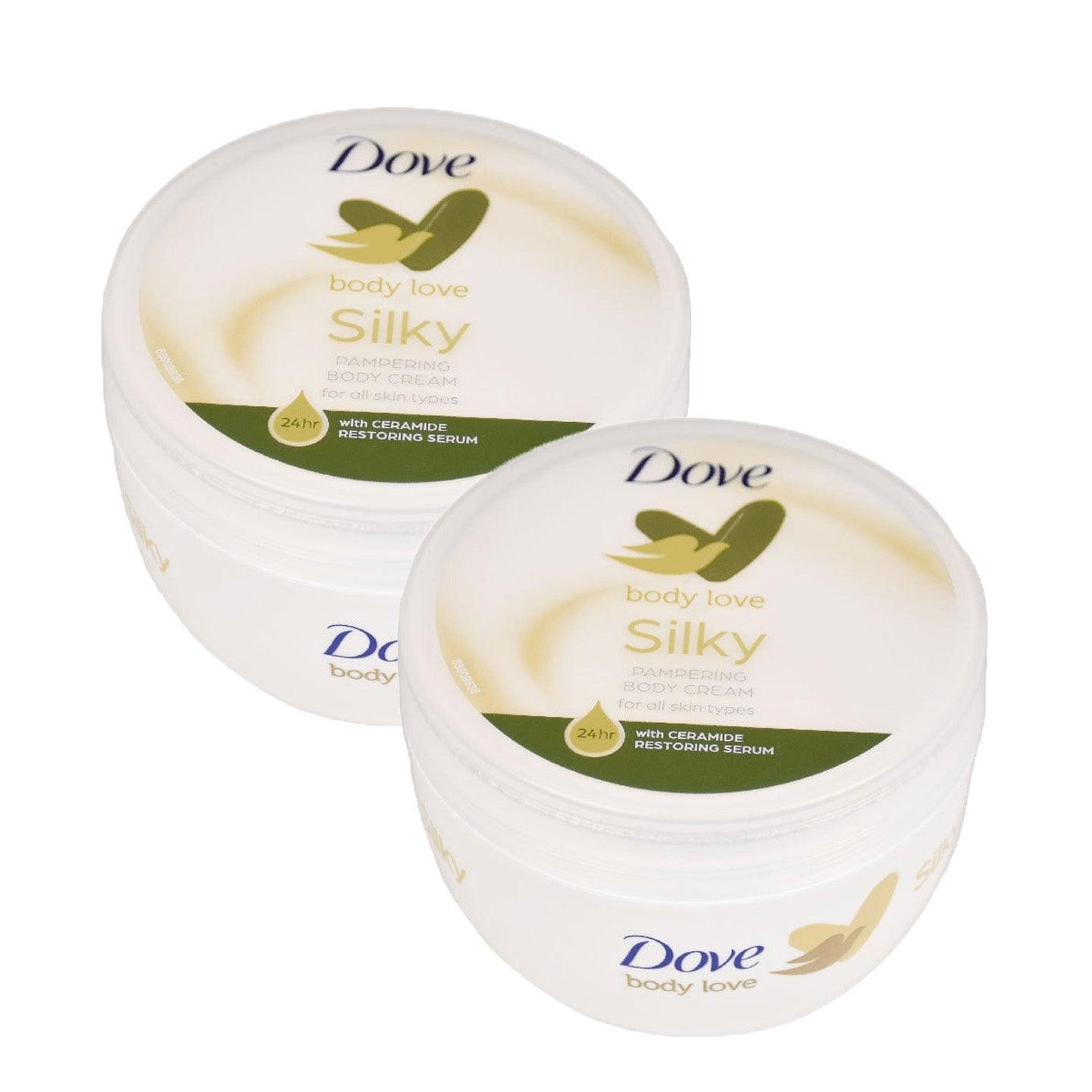 Dove Body Love Silky Pampering Body Cream - 2 × 300ml (Offer) - Pinoyhyper Dove Body Love Silky Pampering Body Cream - 2 × 300ml (Offer) - Pinoyhyper