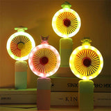 Portable Mini Handheld Rechargeable Fan With Light HQ66-25