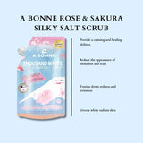 A Bonne Rose & Sakura Thousand White Sugar Salt Scrub - 350g