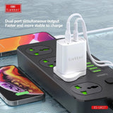 Earldom Dual Port Travel Charger 20W PD + 18W - UK17