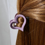 Unique Heart Design Hair Claw Clips - 12 Pcs (C143)