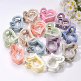 Unique Heart Design Hair Claw Clips - 12 Pcs (C143)