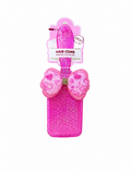 Pink Glitter Detangling Bow Hair Brush - S-050