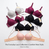 Premium Textured Full Coverage Comfort Bra with Adjustable Straps - TCBAS05