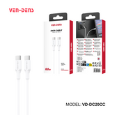 VEN-DENS 60W Type C To Type C Data Cable VD-DC20CC