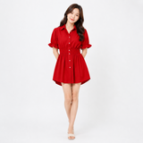 Liangdaodi women's short-sleeve button-down Bath robe - 2165