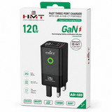 HMT 120W GaN Fast Three-Port Charger - AD120