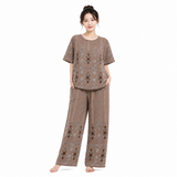 Women's Soft Cotton Printed Top & Palazzo Set – T-0621