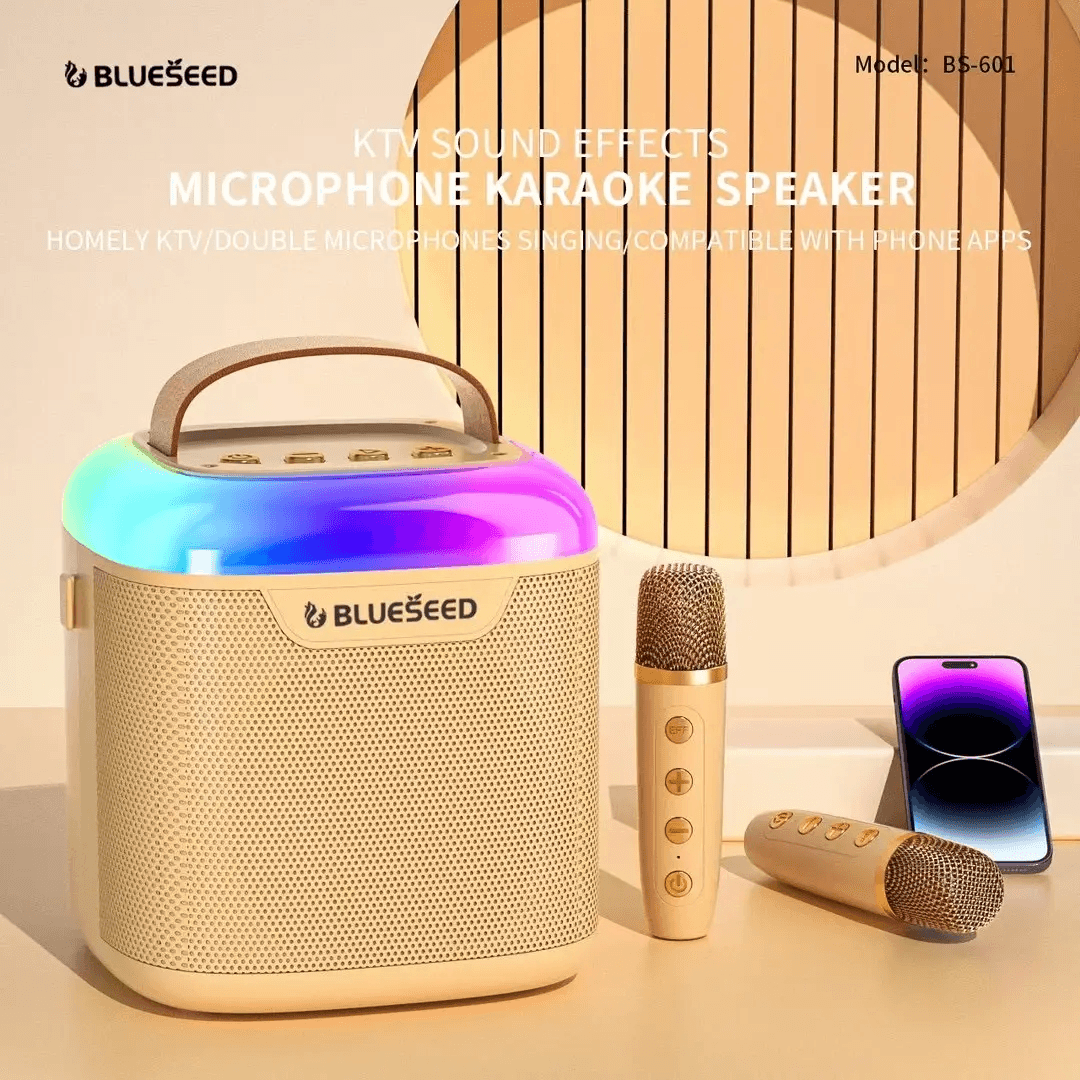 Blueseed Portable Karaoke Speaker With Two Microphone BS-601 Blueseed Portable Karaoke Speaker With Two Microphone BS-601