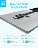 Anker Zolo USB C To USB C 240W Fast Charging Cable
