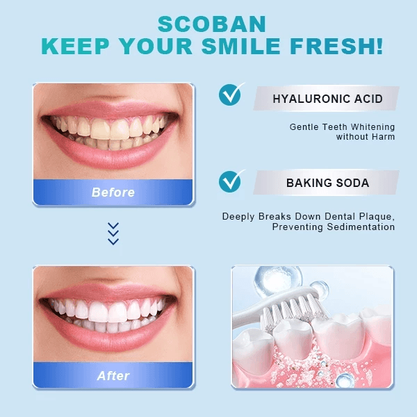 Scoban Teeth Brightening Toothpaste With Baking Soda - 200g Scoban Teeth Brightening Toothpaste With Baking Soda - 200g
