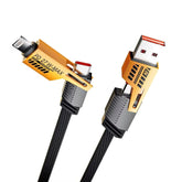 Flat Wire 4 In 1 Nylon Braided Fast Charging Cable