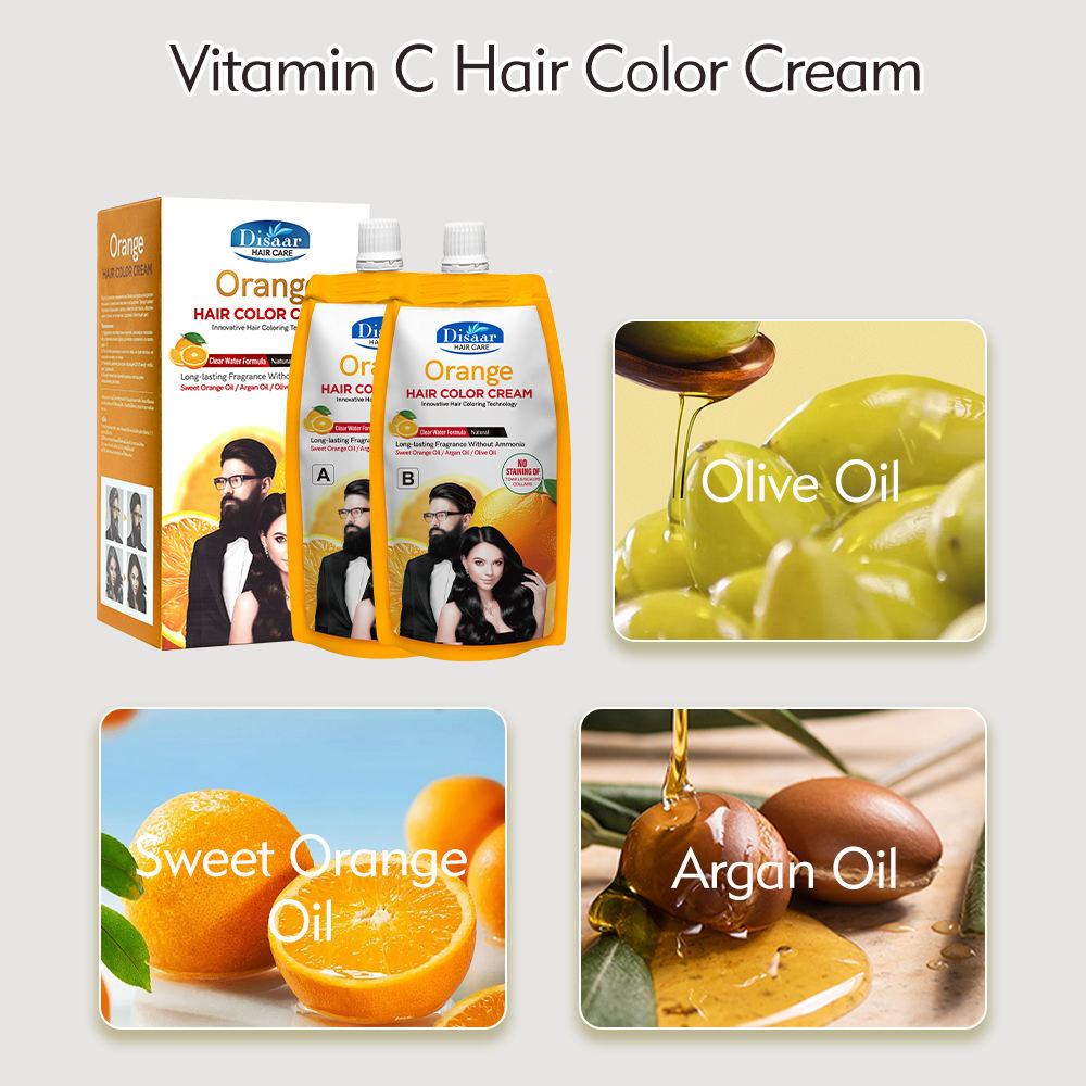 كريم ديسار لتلوين الشعر باللون البرتقالي بني طبيعي - 500 مل + 500 مل كريم ديسار لتلوين الشعر باللون البرتقالي بني طبيعي - 500 مل + 500 مل