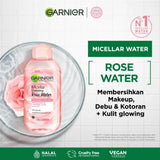 غارنييه ماء الورد المنظف ميسيلار للبشرة العادية إلى الجافة - 125 مل