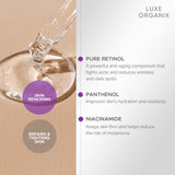 Luxe Organix Retinol Radiance Overnight Botox Lift Serum - 30ml