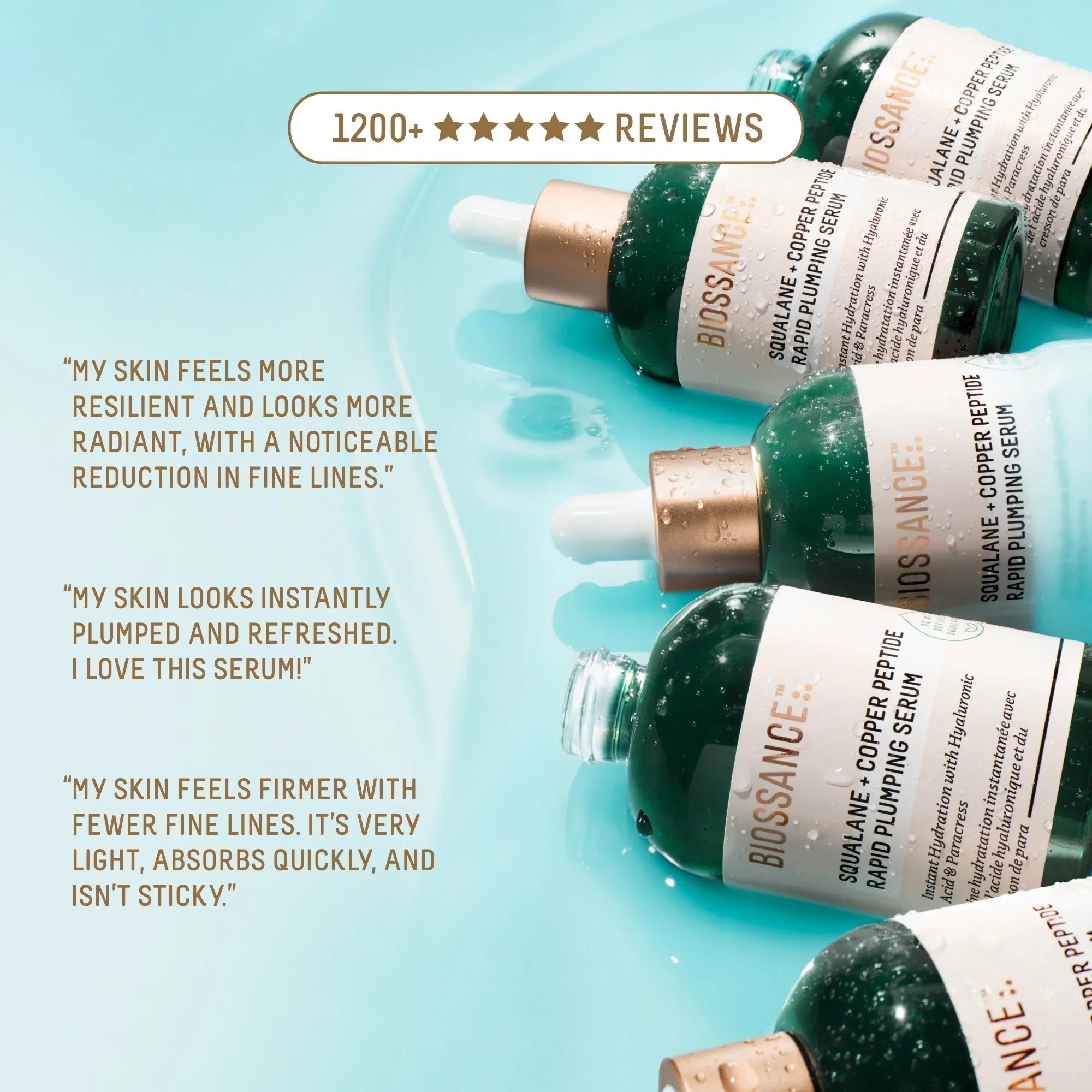 BIOSSANCE Squalane + Copper Peptide Rapid Plumping Serum - 50ml BIOSSANCE Squalane + Copper Peptide Rapid Plumping Serum - 50ml