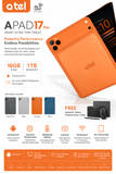 Atel APAD 17 Pro 16GB Ram + 1TB Rom With 5G