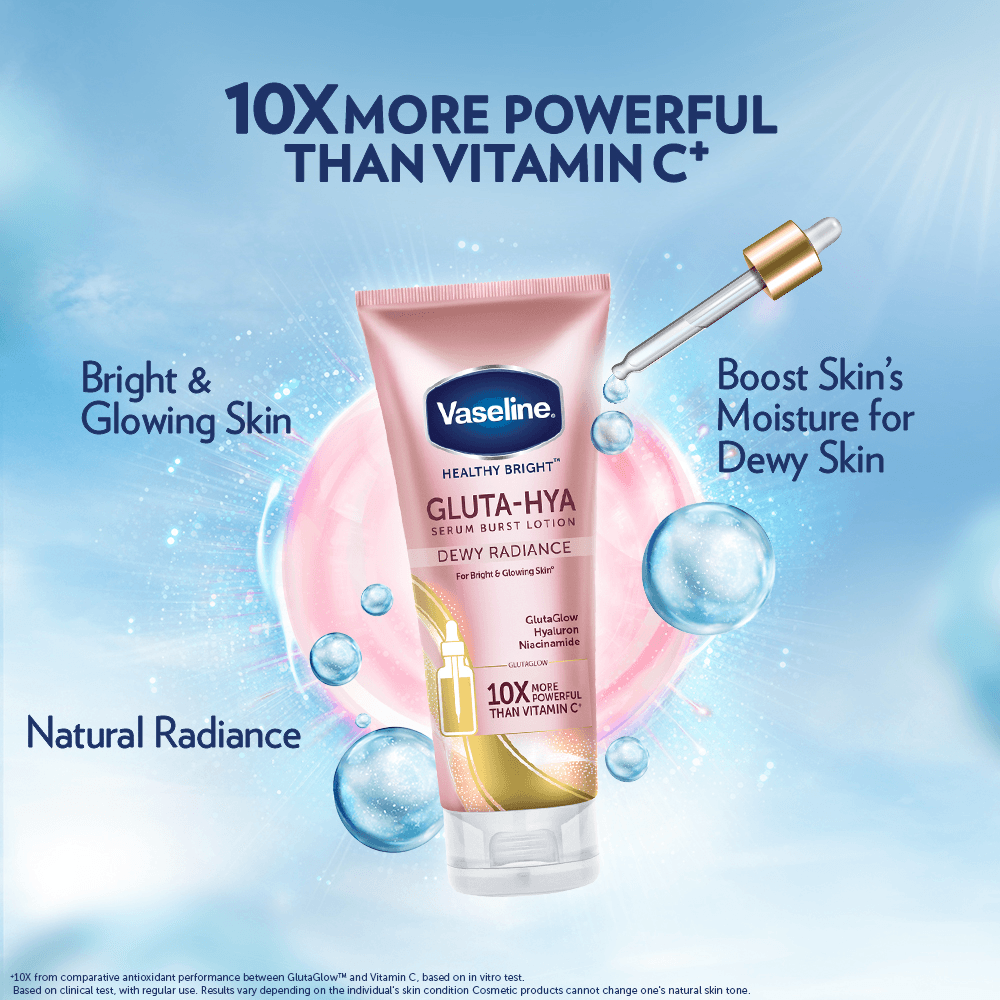 فازلين جلوتا هيا سيروم بيرست لوشن ندى متألق - 330 مل فازلين جلوتا هيا سيروم بيرست لوشن ندى متألق - 330 مل