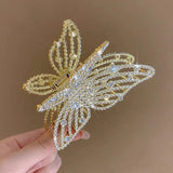 Unique Design Metal Hair Claw Clips Gold Color - 2 Pcs (C115)