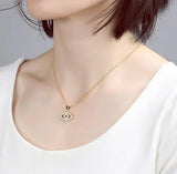 Unique Design Golden Stainless Steel Necklace with pendant - FJ4213