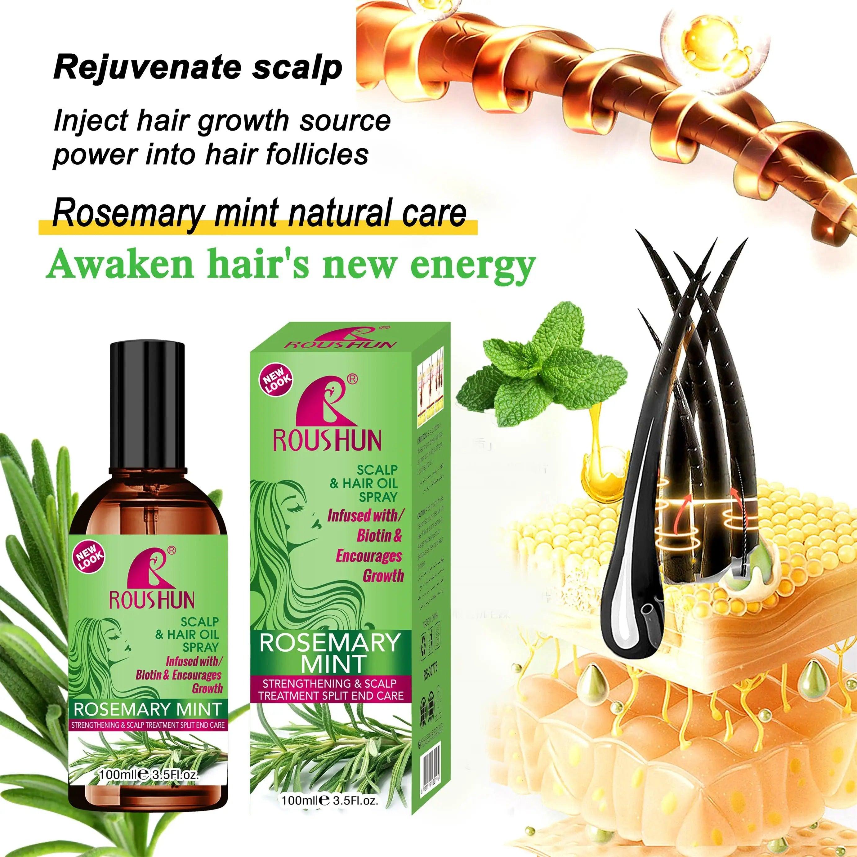 بخاخ زيت نمو الشعر بالروزماري والنعناع من روشون - 100 مل بخاخ زيت نمو الشعر بالروزماري والنعناع من روشون - 100 مل