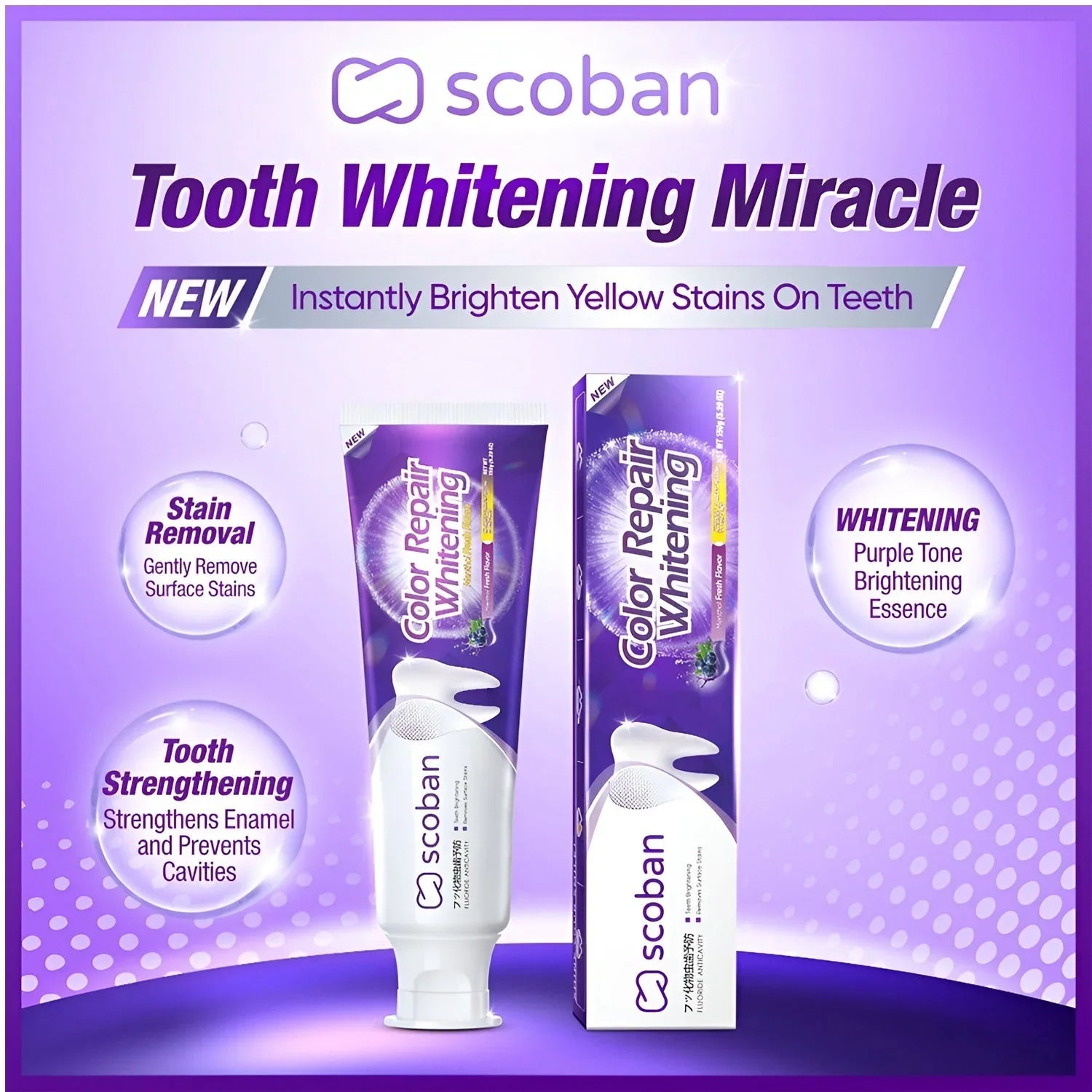 Scoban Color Repair Brightening Toothpaste - 150g Scoban Color Repair Brightening Toothpaste - 150g