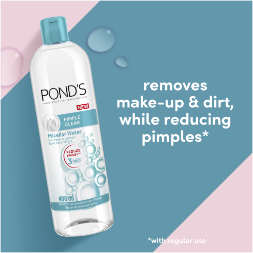 Pond's Pimple Clear Face Cleanser Micellar Water - 400ml Pond's Pimple Clear Face Cleanser Micellar Water - 400ml