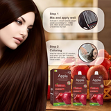 Apple Ammonia Free Dark Brown Hair Color Cream 96H - 500ml+500ml
