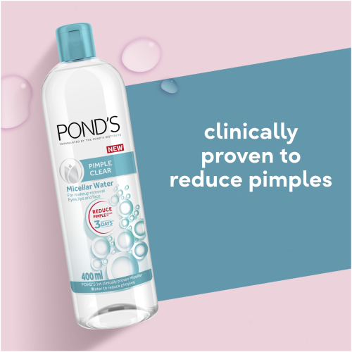 Pond's Pimple Clear Face Cleanser Micellar Water - 400ml Pond's Pimple Clear Face Cleanser Micellar Water - 400ml