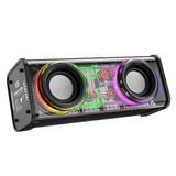 Transparent RGB Wireless Portable Bluetooth Dual Speaker - V8
