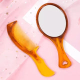 Daimeijia Hair Styling Comb Set With Elegant Mirror - 4 Pcs