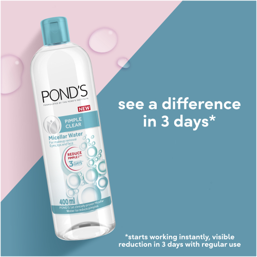 Pond's Pimple Clear Face Cleanser Micellar Water - 400ml Pond's Pimple Clear Face Cleanser Micellar Water - 400ml