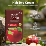 Apple Ammonia Free Dark Brown Hair Color Cream 96H - 500ml+500ml