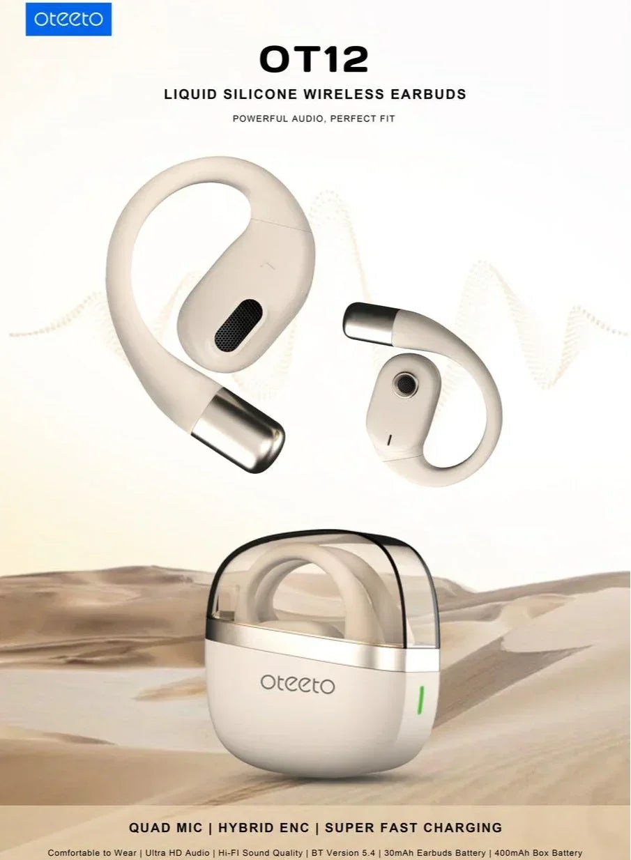 Oteeto Liquid Silicone Wireless Earbuds - OT12 Oteeto Liquid Silicone Wireless Earbuds - OT12