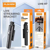 Plokama Live Streaming Bracket Tripod & Wireless Selfie Stick - K7