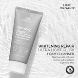 Luxe Organix Brightening Repair Ultra Light Glow Foam Cleanser - 150g