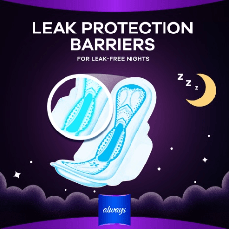 Always Clean & Dry Maxi Thick Night Sanitary Pads - 24Pcs Always Clean & Dry Maxi Thick Night Sanitary Pads - 24Pcs