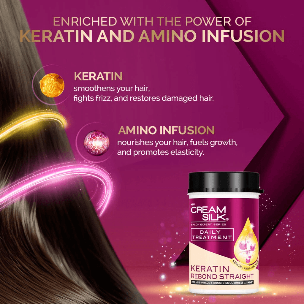 Cream Silk Daily Treatment Keratin Rebond Straight - 650ml Cream Silk Daily Treatment Keratin Rebond Straight - 650ml