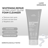 Luxe Organix Brightening Repair Ultra Light Glow Foam Cleanser - 150g