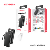 VEN-DENS 3 in 1 Power Bank 10000mAh VD-PB058