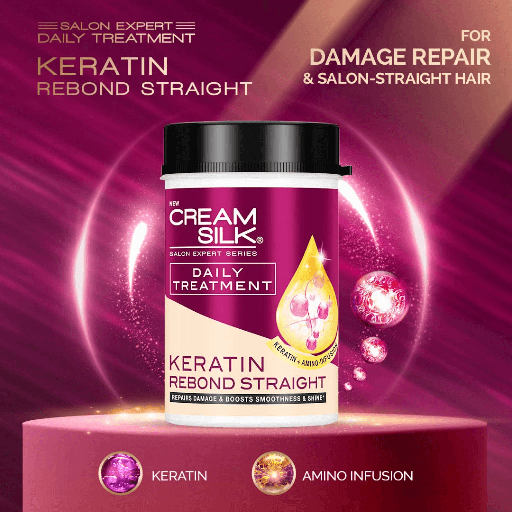 Cream Silk Daily Treatment Keratin Rebond Straight - 650ml Cream Silk Daily Treatment Keratin Rebond Straight - 650ml