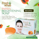 Fresh and White Papaya Brightening Soap - 80g