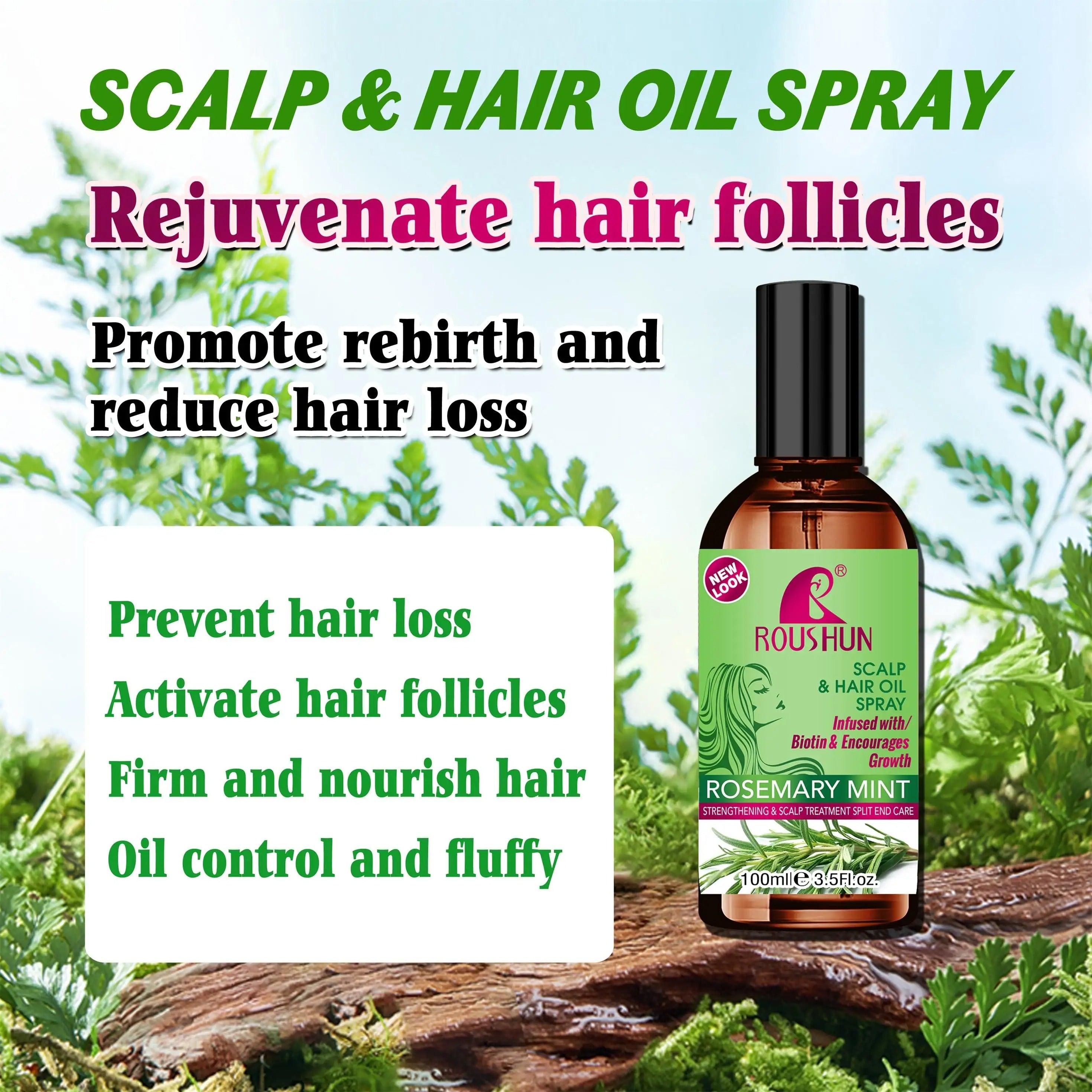 بخاخ زيت نمو الشعر بالروزماري والنعناع من روشون - 100 مل بخاخ زيت نمو الشعر بالروزماري والنعناع من روشون - 100 مل