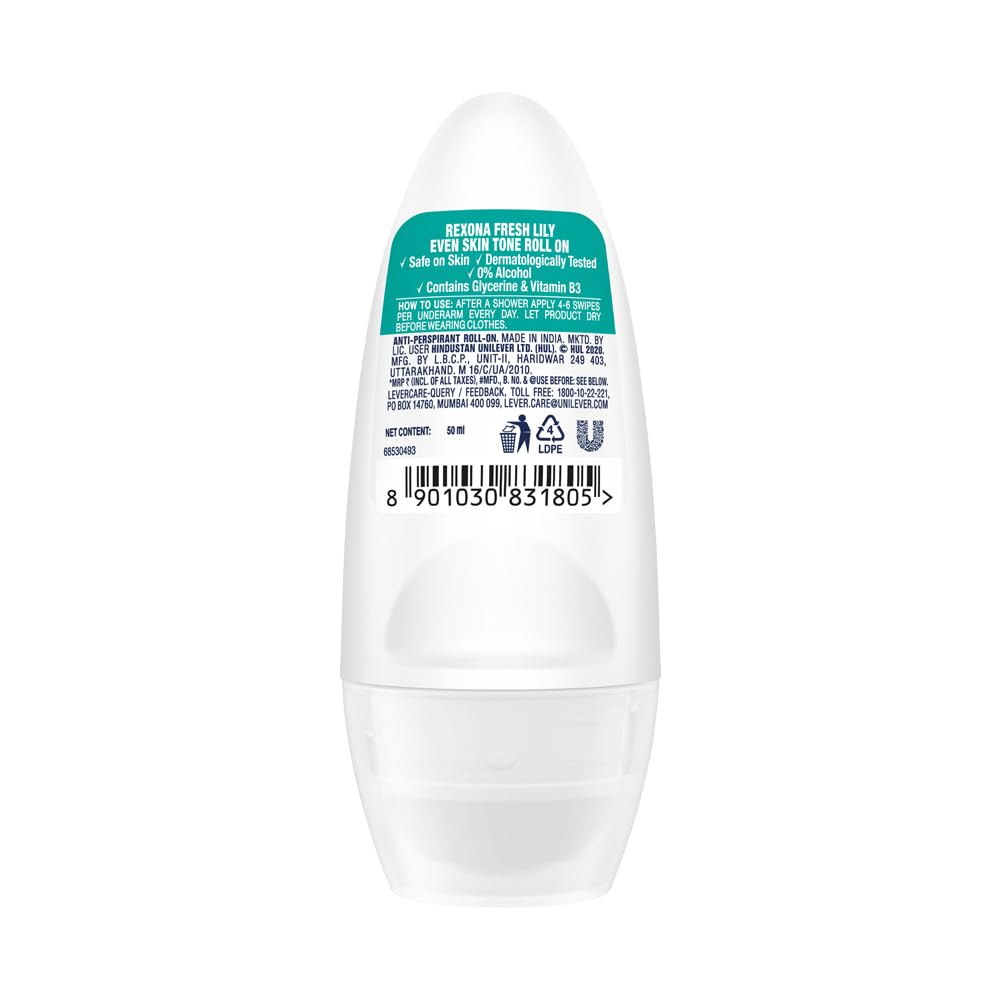 Rexona Fresh Lily Even Skin Tone 48H Deodorant Roll-On - 50ml Rexona Fresh Lily Even Skin Tone 48H Deodorant Roll-On - 50ml