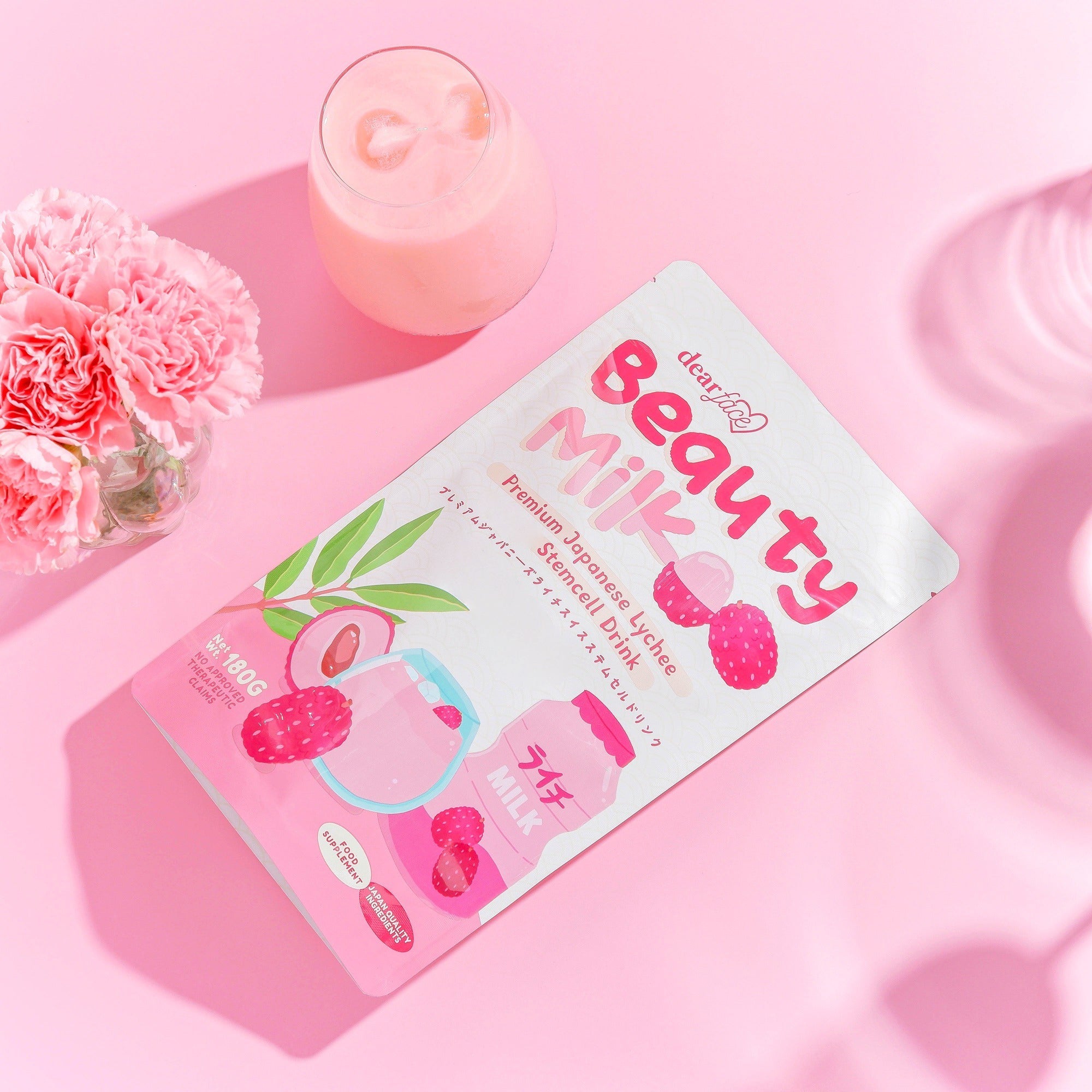 Dear Face Beauty Milk Premium Japanese Lychee Stemcell Drink - 180g Dear Face Beauty Milk Premium Japanese Lychee Stemcell Drink - 180g