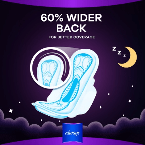 Always Clean & Dry Maxi Thick Night Sanitary Pads - 24Pcs Always Clean & Dry Maxi Thick Night Sanitary Pads - 24Pcs