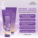 Luxe Organix Retinol + Gluta Youthful Radiance Brightening Serum Lotion - 350ml