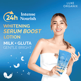 لوشن تبييض البشرة Luxe Organix Milk + Gluta Gentle Bright - 350 مل