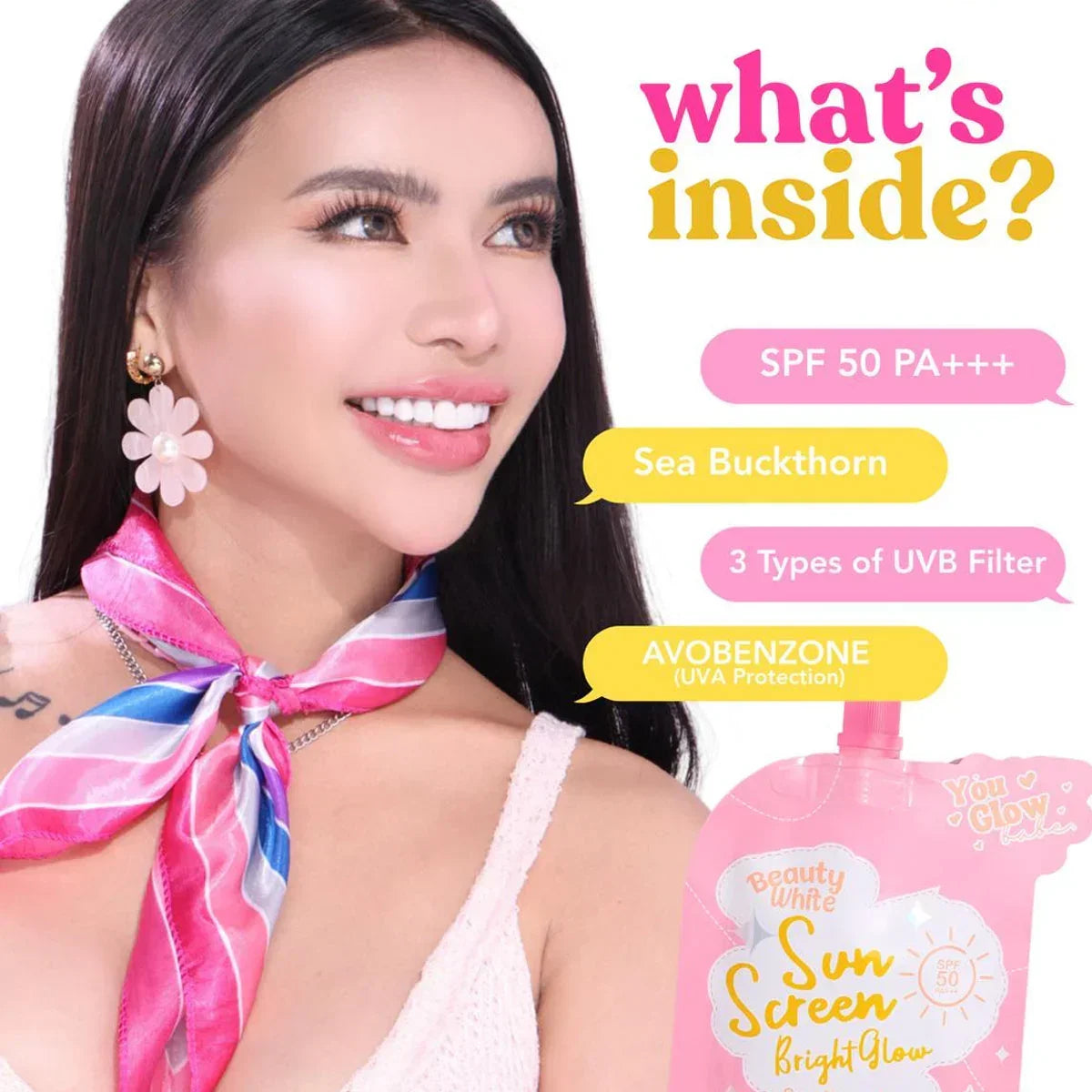 You Glow Babe Beauty White Sunscreen SPF50 PA+++ - 25g You Glow Babe Beauty White Sunscreen SPF50 PA+++ - 25g